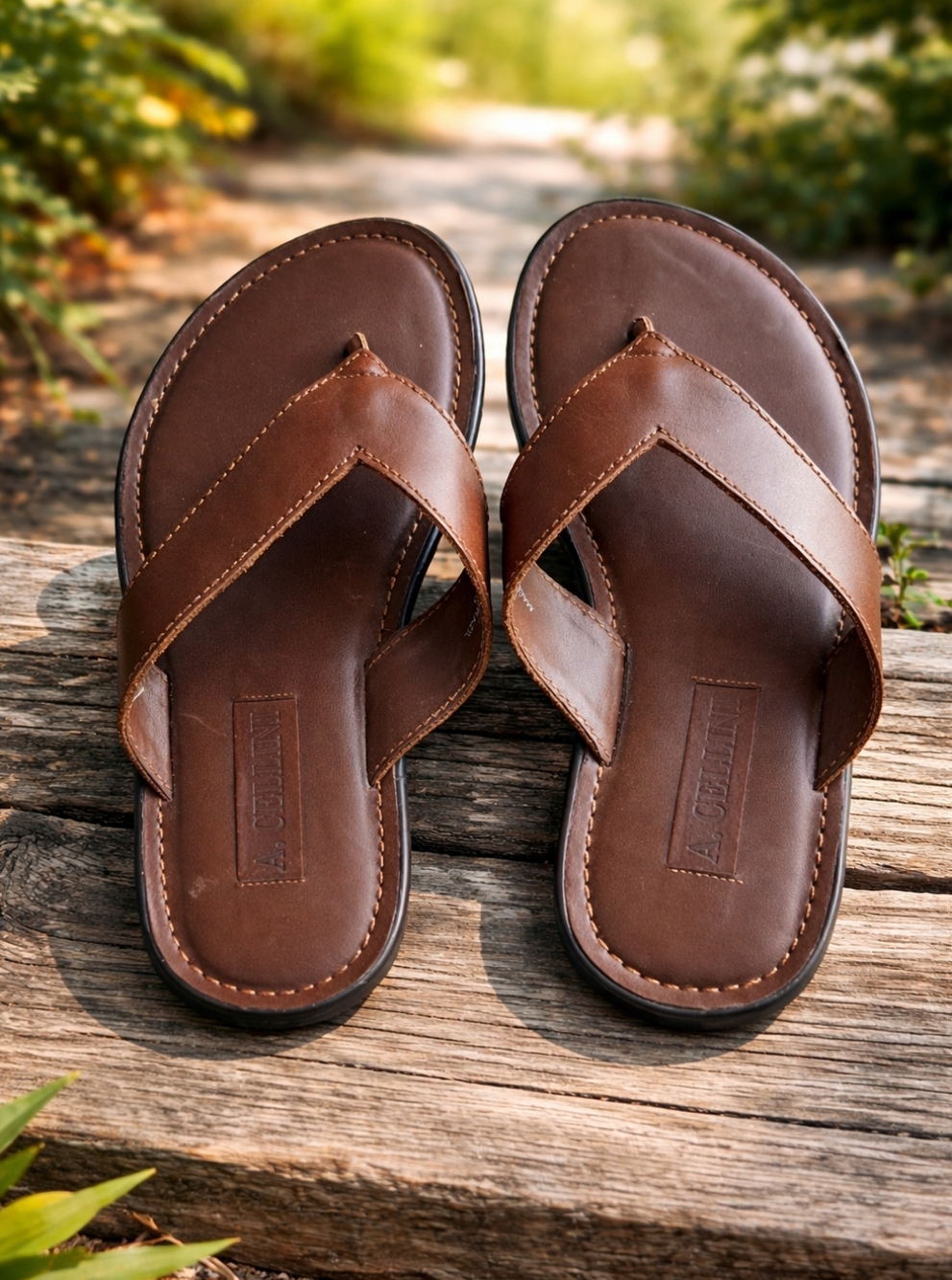 Men’s A. Cellini Brazilian Leather Sandals – Size 10 (GUC)